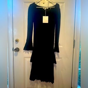Diane Von Furstenberg York Wool Knit Midi Dress, Black, Size S
